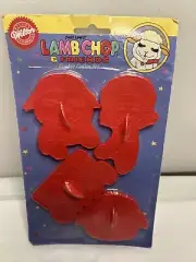 Vintage Wilton Lamb Chop Cookie Cutter Set of 4 Embossed Plastic Shari Lewis