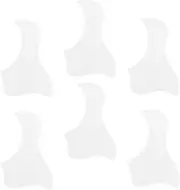 ibasenice 6pcs Guitar Scratch Plate Guitar Supplies Pickguard for Guitar Folk Guitar Pickguard Acoustic Guitar Pickguard Ukulele Pickguard Clear Sticker Paper White Transparent Plastic