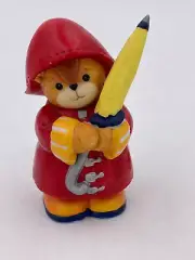 Lucy & Me (Lucy Riggs) -Bear in Rain Red Slicker Figurine#107859a
