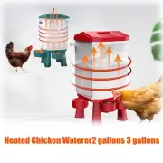 Heated Chicken Waterer, Thermostatically Controlled Heated 2 / 3 gallons