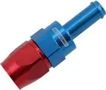 Aeroflow Straight -6AN Hose End to 3/8"Barb Teflon 200 Series Blue - AF214-06-06D