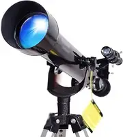 Telescopes Telescope for Adults Astronomy Beginners, 60mmRefractor Telescope with Adjustable Tripod,Viewing Moon Telescope