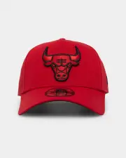 [New Era] New Era Chicago Bulls 9forty A-frame Snapback Scarlet/black - Size ONE ONE Scarlet/Black