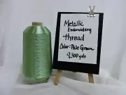 Metallic Machine Embroidery Thread 9,300 yds. Color Pale Green.