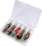 SUPVOX 10pcs Fishing Spinnerbait Kit with Premium Simulation Baits for Bass Trout Walleye Pike Hook Design