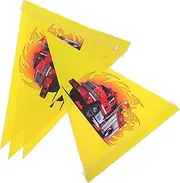 Kisangel 4pcs Fireman Flag Banner for Boy Girl Bike Triangular Warning Flag for Enhanced Cycling Safety Double-sided Design for Maximum Visibility