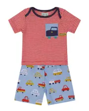 Lilly and Sid 2pc Traffic Jam Jersey Short Set