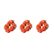 3x AFL Gold Coast Suns Scrunchie 10cm Ponytail Women/ Hair Tie/Band Accessory