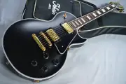 Tokai LC-CTM w/BKP Emerald BBS:Black Satin Les Paul Custom Type Electric Guitar