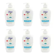 6x Dove 250ml Care & Protect Home/Office Antibacterial Liquid Hand Wash Soap