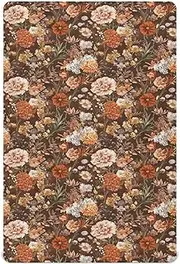 Fitted Crib Sheets for Boys Girls Gift Soft Baby Play Yard Sheet Fits Standard Crib and Toddler Mattresses 52x28in Autumn Flowers Carnation Cactus Amaryllis