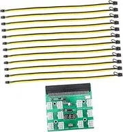 Yardenfun 1 Set Mining Power Supply Adapter with Pin to Pin GPU Cable for Stable Power Supply to Graphics Cards for Mining Enthusiasts