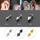 Punk Rivet Spike Cone Tip Barbell Earring Tragus Helix Stud Ear Cartilage Stud