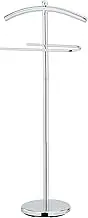 Mondex INX408-00 Chrome-Plated Metal Valet Stand with Double Hanger, Metal, chrome-plated, 43 x 25 x 109 cm