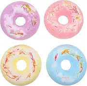 Beatifufu Salt Bath 4pcs Cake Shape Bath Bathing Set Handmade Boys and Girls Skin Nourishing Relaxing Spa Random Color