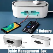 Cable Power Management Storage Box Socket Wire Tidy Organiser Safety Hide Case