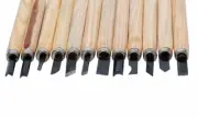 12Pcs Hand Chisel Set Wood Carving Woodworking Professional Lathe Gouges Tools