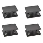 Glass Clamp 4 Pack Adjustable Double Side Aluminum Alloy Glass Shelf Support ...