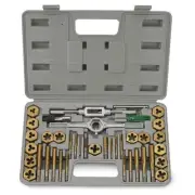 40 pc Tap & Hexagon Die Set METRIC Titanium