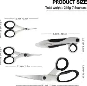 Premium Tailor/Sewing Scissors Bundle, 8.1" Heavy Duty Sharp Fabric Scissors, 5.
