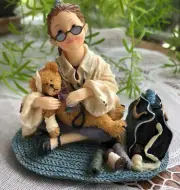 BOYDS DOLLSTONE - WISH I WUZ SERIES #8 - MOLLY W/ GABE...GENTLE HEART