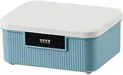 Locked Storage Box, 9l Locking Medicine Box Double Layer Combination Document Lock - Leakproof Lockbox with Code for Home/Office Personal Items (White)