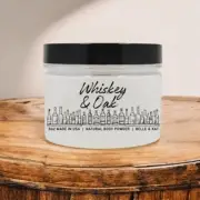 Whiskey Oak Dusting Powder for Men & Women Talc-Free 8oz