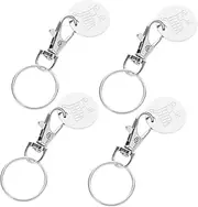 [SOPOTUTU] 4Pcs Trolley Token Keychain Portable Shopping Cart Remover Easy Access Token Holder for Bags Practical Trolley Token for Supermarket Use