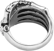 [COLLBATH] Funny Skull Ring Rings for Women The Ring Halloween Ring Spoof Skull Ring Spoof Ring Silver