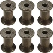uxcell 6Pcs Wooden Bobbins, 0.79" x 1.18"(WxH) Unfinished Wooden Spools Wire Weaving Bobbins Empty Thread Spools for Crafts DIY Art Embroidery Sewing Thread Twine, Brown