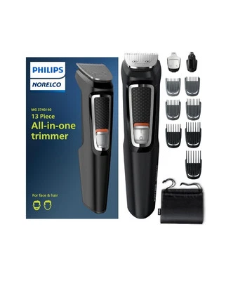 Philips Norelco Multigroom 3000 All-in-One Trimmer MG3740/40 Black 13 Piece READ