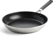 Kitchenaid Classic Stainless Steel Non-Stick Ceramic Coating Frying Pan, Silver, 28 cm Size