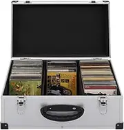 CD Case for 60 CDs Aluminium ABS Silver Storage Organizer Holder Portable