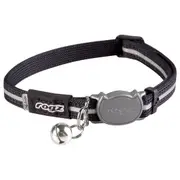 Rogz Alleycat Adjustable Safeloc Cat Collar Black 11mm