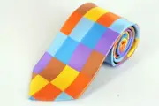 Lord R Colton Masterworks Tie Manarola Brown Purple Geometric Silk Necktie New