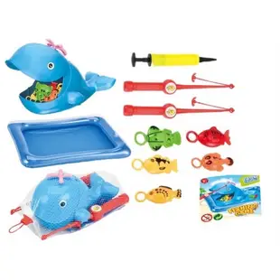 充氣魚池 釣魚組 磁性釣魚遊戲 歡樂釣魚 撈魚玩具 鉤環釣魚玩具 釣魚組 雙釣竿 釣魚兒童釣魚 戶外玩具 室內玩具