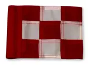 Checkered Practice Green Golf Flag - Red & White