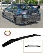 For 15-21 Subaru WRX STi | GLOSSY BLACK Rear Gurney Flap Spoiler Trunk Wing (for: Subaru)