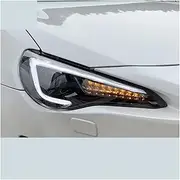 Headlight Assembly Compatible With Toyota GT86 (Compatible With Scion FR-S,Compatible With Subaru BRZ,Compatible With Toyota 86) LED DRL LED Sequential Turn Signal Low Beam High Beam(No Lamp)