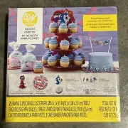 Wilton Dessert Party Kit Treat Stand, Cake Board, Baking Cups, Cake Banner&More