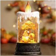 Fall Snow Globe Lantern,Snow Globe Candle Glittering, Fall Lantern with Gnome...