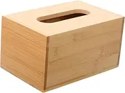 Zerodeko Timber Tissue Box Gold Accents Napkin Holder Seagrass Cover Rectangle Shape Wet Wipes Box