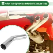 45 Degree Mandrel Exhaust Tube with Bead Roll DIY Custom 4" OD 11.81" Length