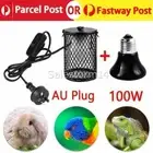 Reptile Ceramic Heat Lamp anti-hot Cage Light Holder Switch Chicken Brooder 100W
