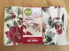 NEW Food Network Christmas Juniper Berry Holiday Table Runner 14" x 72" cloth