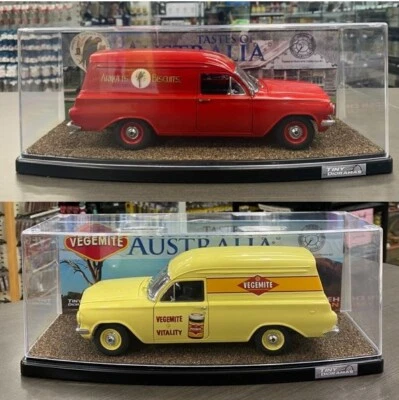 HOLDEN EH PANEL VAN TOA COLLECTION #1 ARNOTTS #2 VEGEMITE 1:18 SCALE + DISPLAYS