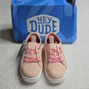 NWT Hey Dude Cody Heathered Knit Mesh Sneakers YT3 Pink