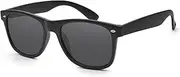 [Jcerki] Polarizing Nearsighted Sunglasses Tinted Gray Men Women Myopia Distance GlassesThese Are Not Reading Glasses (Black, -0.75)