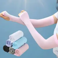 在飛比找momo購物網優惠-【LEBON】抗UV冰絲防曬袖套