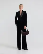 Trixie Stretch Velvet Blazer